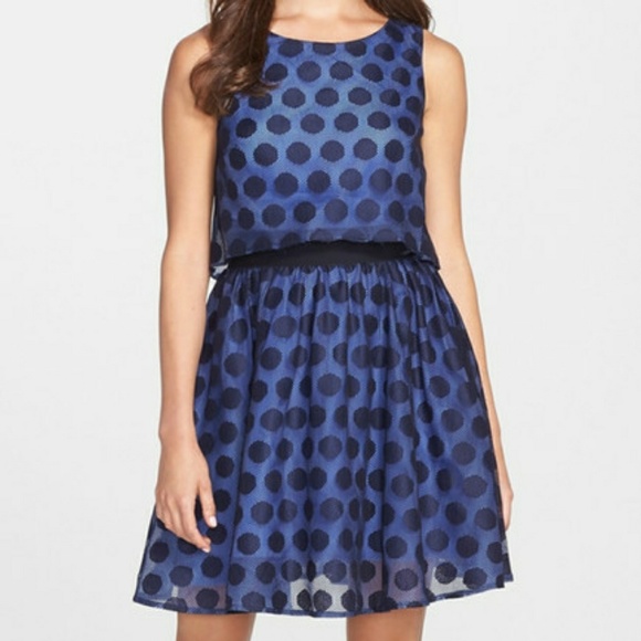 Betsey Johnson Dresses & Skirts - Betsey Johnson Blue Polka Dot Dress